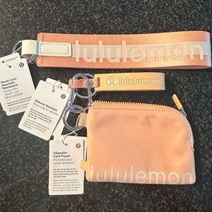 Lululemon Never Lost Keychain, Silicone Keychain and Clippable Pouch